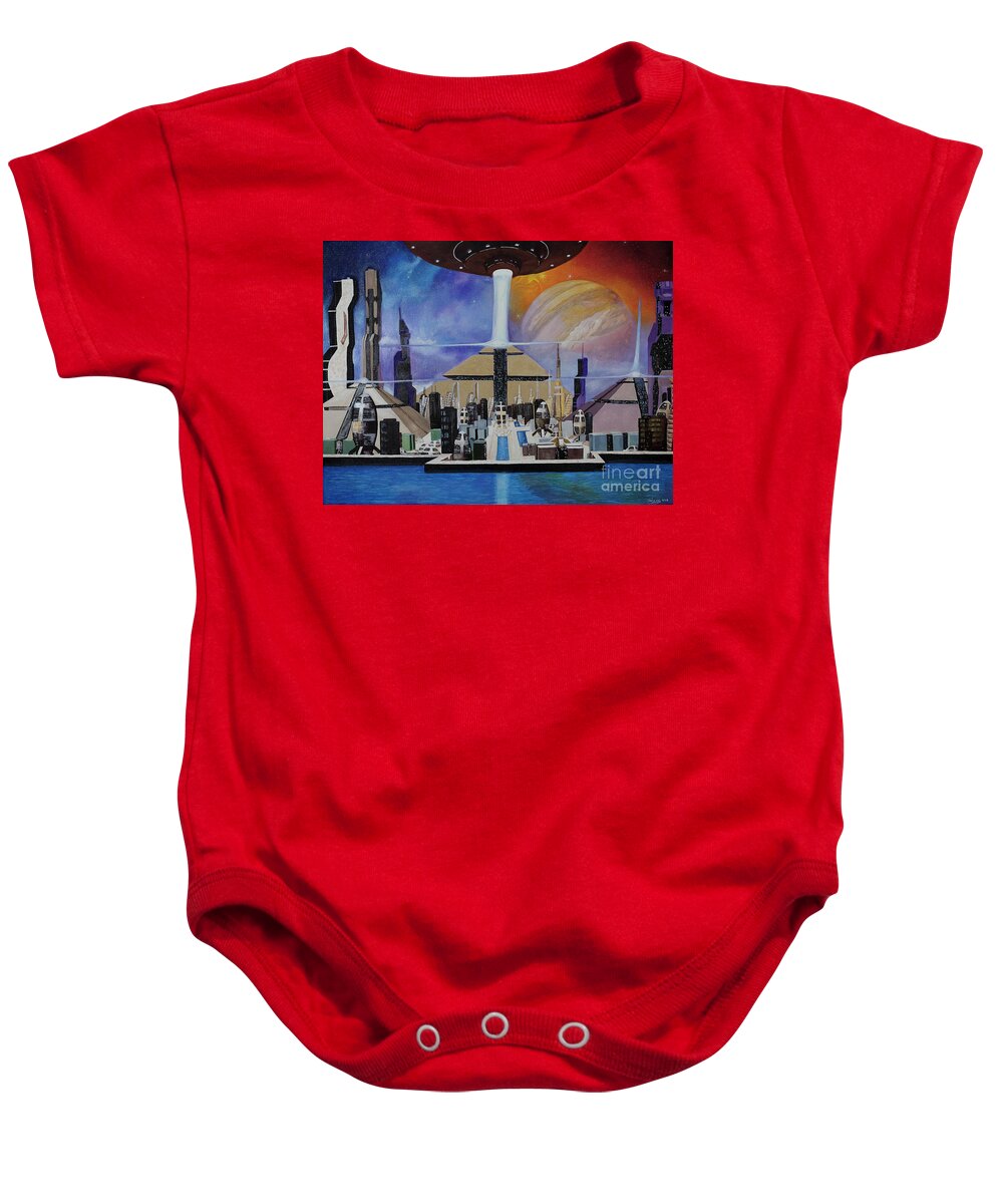 A Futuristic City - Baby Onesie