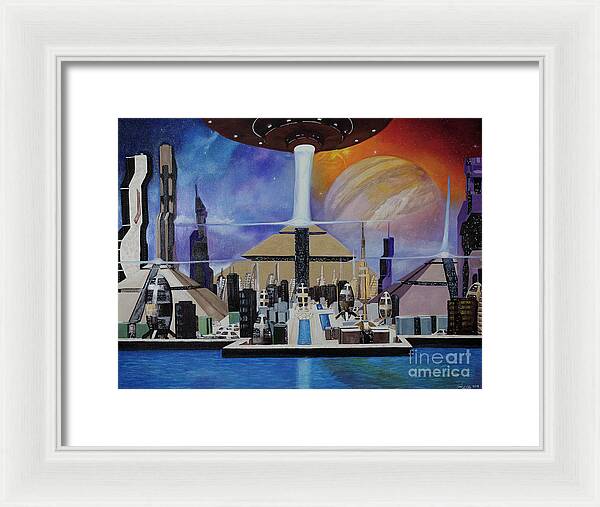A Futuristic City - Framed Print