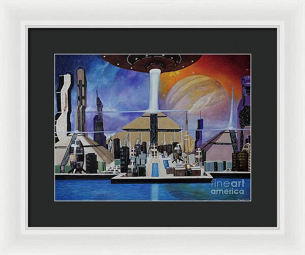 A Futuristic City - Framed Print