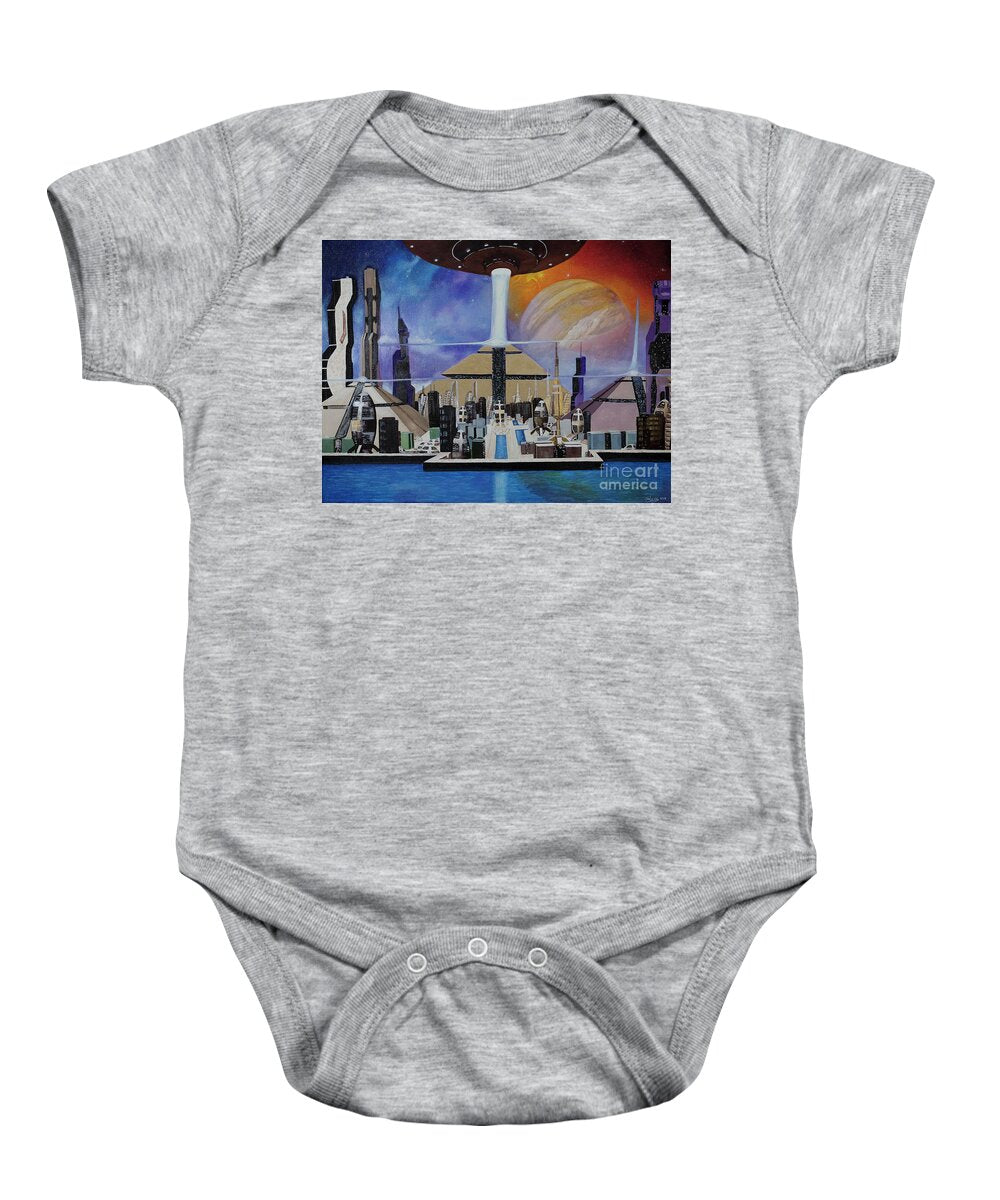 A Futuristic City - Baby Onesie