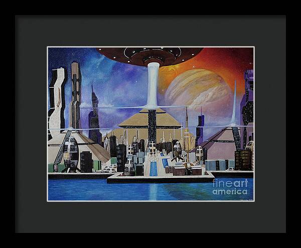 A Futuristic City - Framed Print