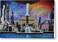 A Futuristic City - Greeting Card