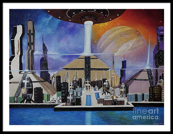 A Futuristic City - Acrylic Print