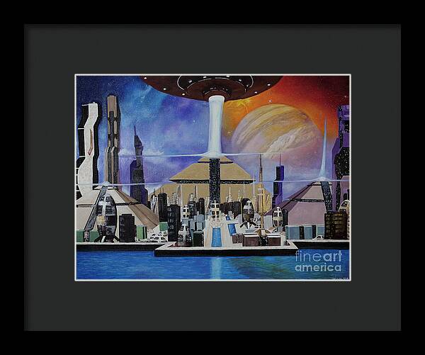 A Futuristic City - Framed Print