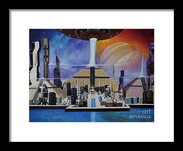 A Futuristic City - Framed Print