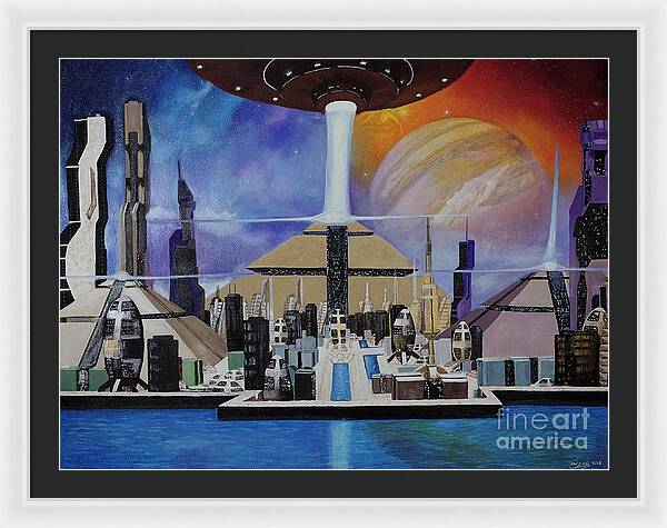 A Futuristic City - Framed Print
