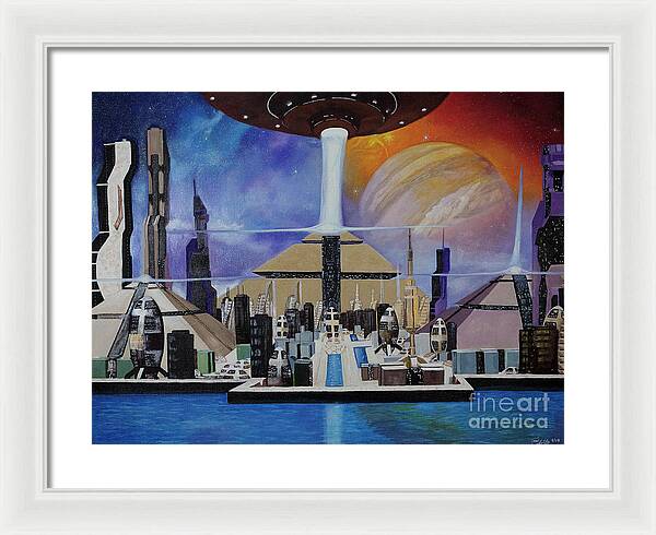A Futuristic City - Framed Print