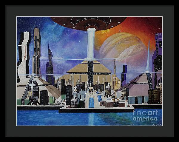 A Futuristic City - Framed Print