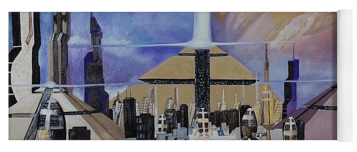 A Futuristic City - Yoga Mat