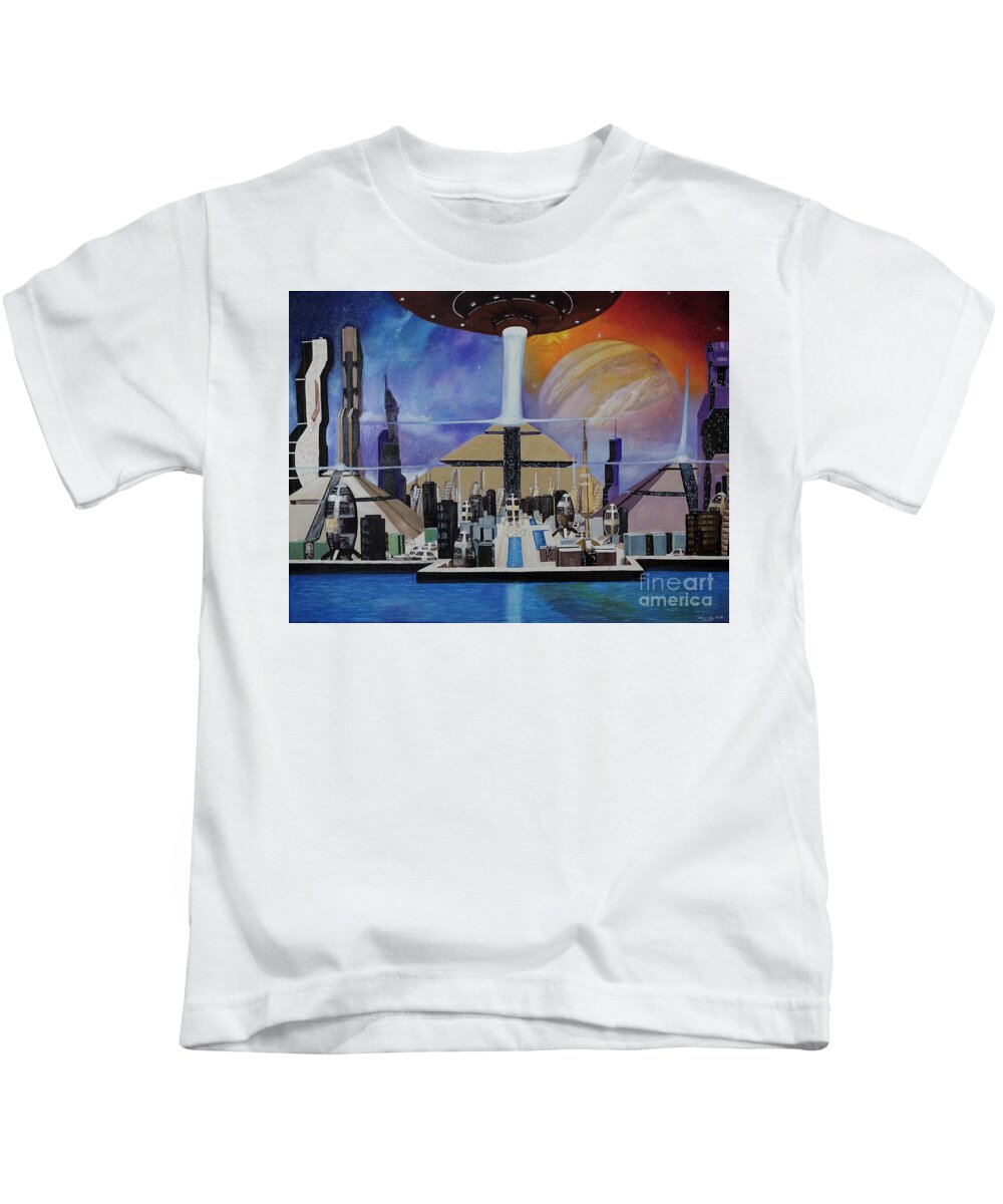 A Futuristic City - Kids T-Shirt