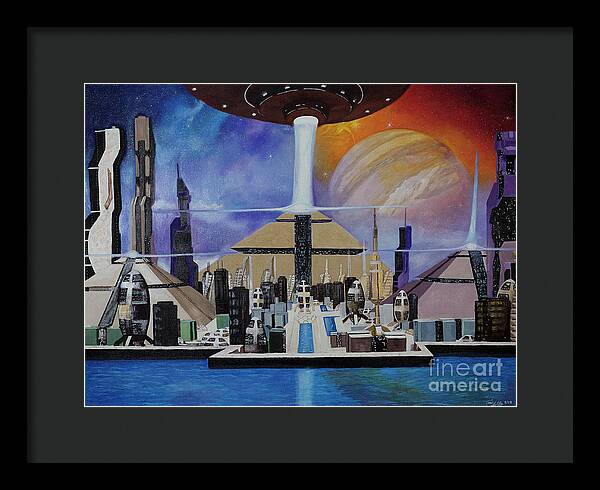 A Futuristic City - Framed Print