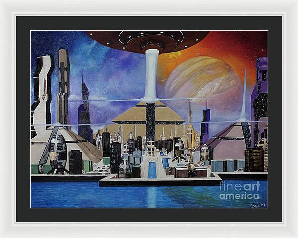 A Futuristic City - Framed Print