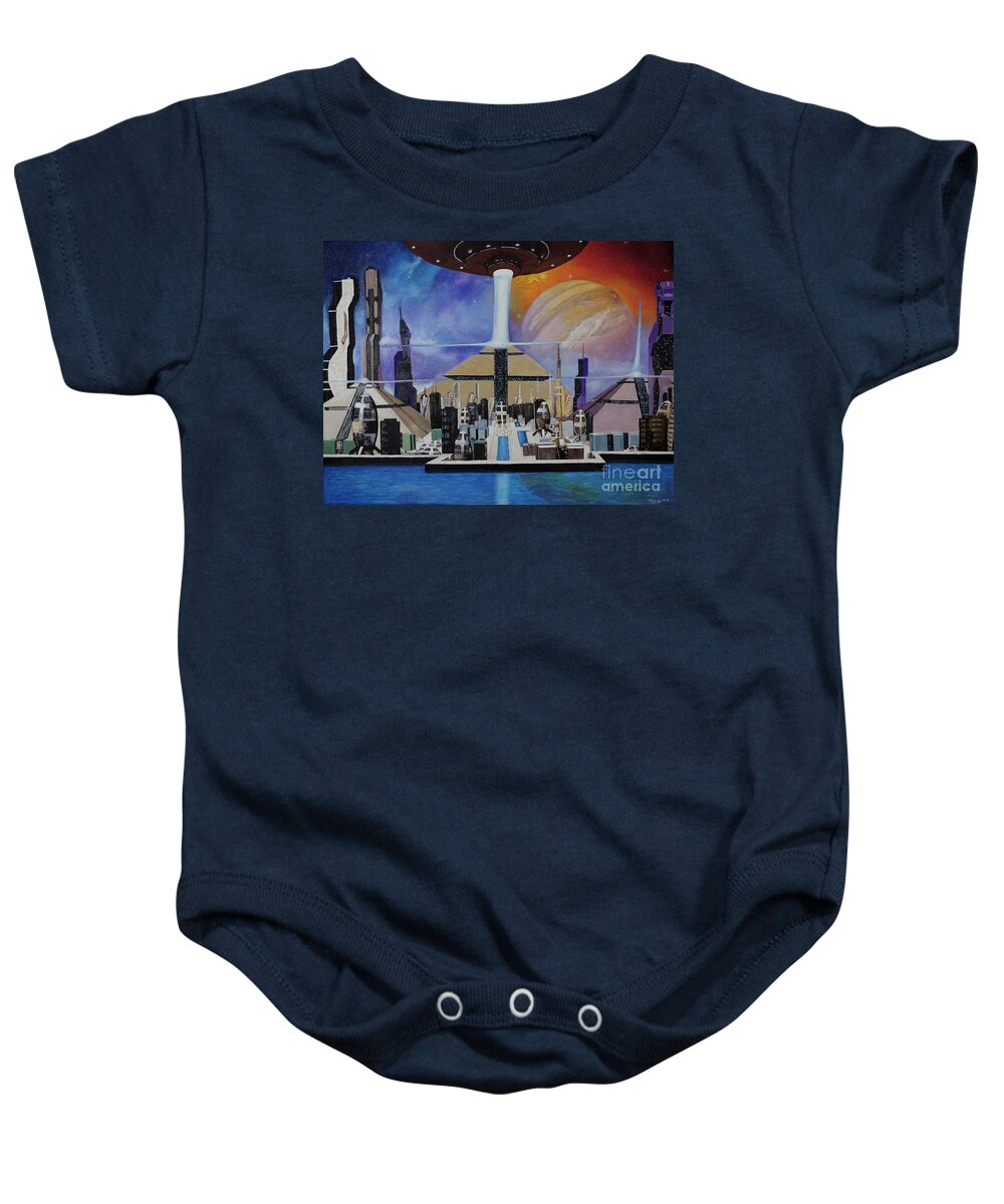 A Futuristic City - Baby Onesie