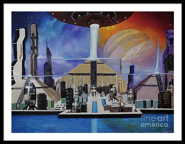 A Futuristic City - Framed Print