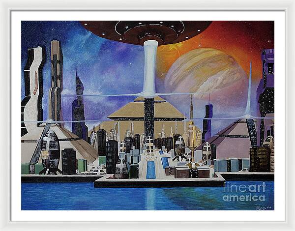 A Futuristic City - Framed Print