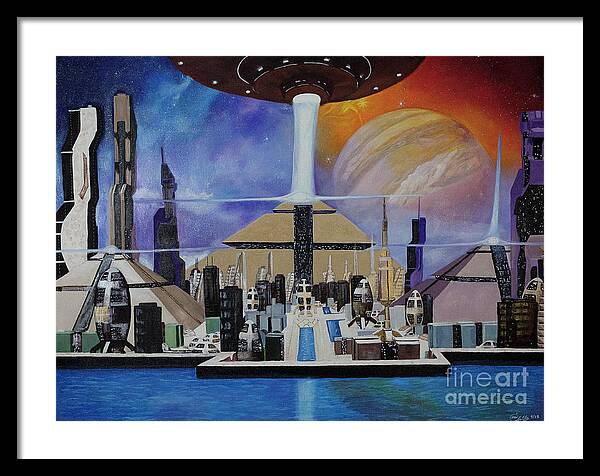 A Futuristic City - Framed Print