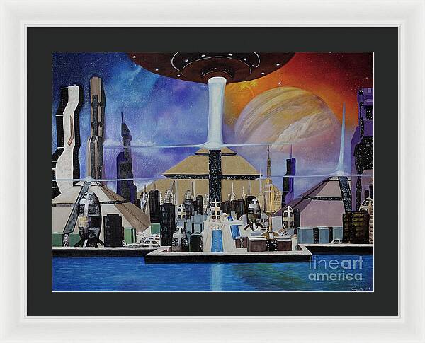 A Futuristic City - Framed Print