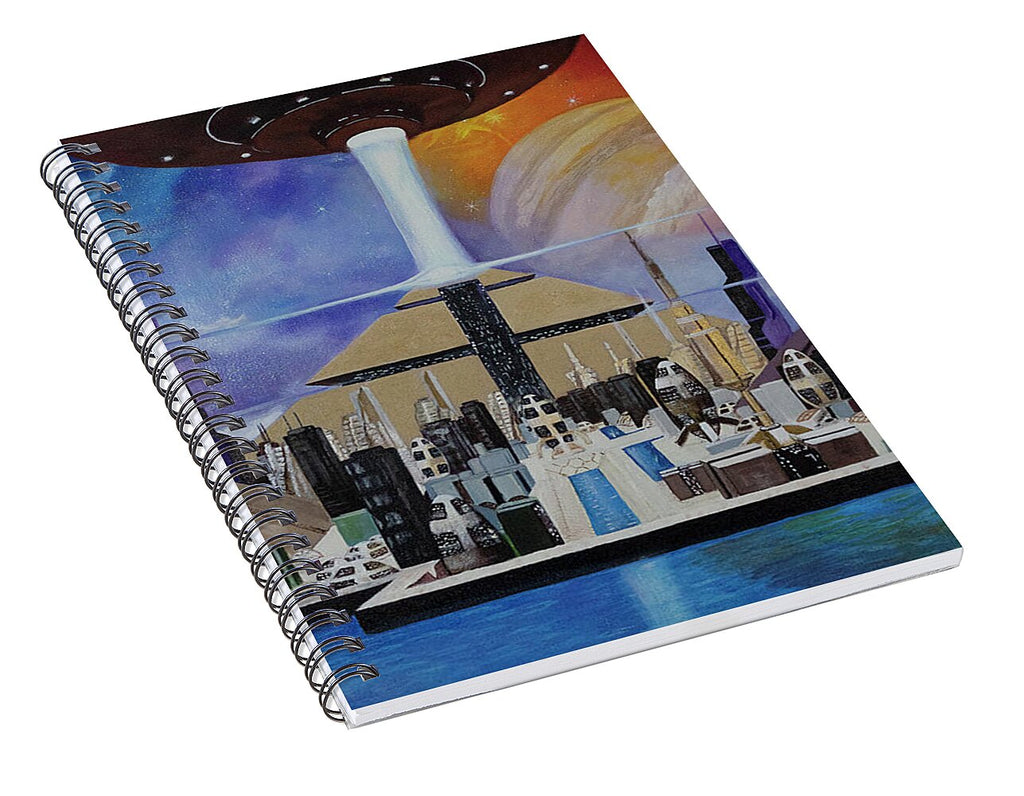 A Futuristic City - Spiral Notebook