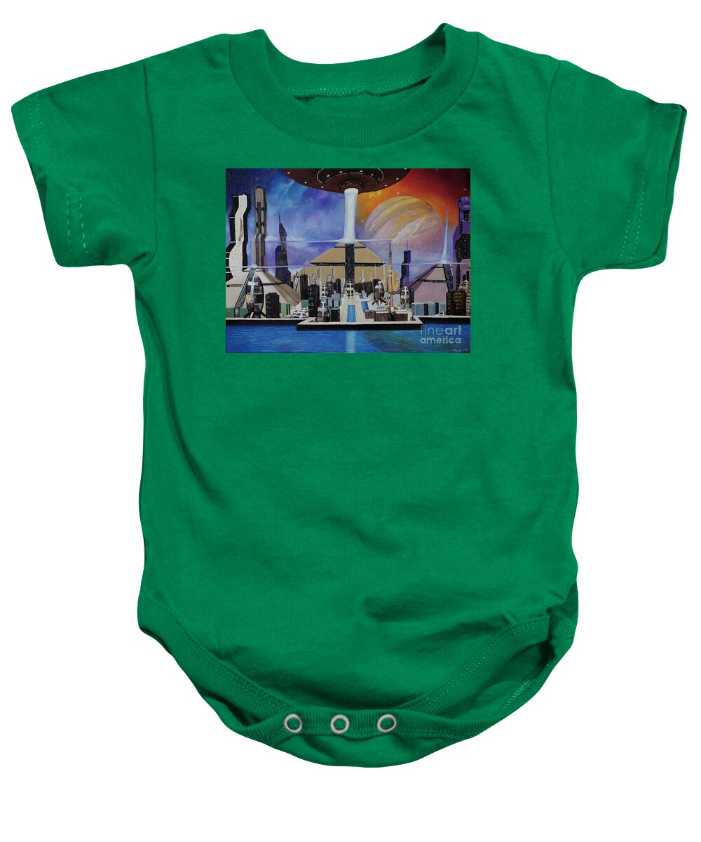 A Futuristic City - Baby Onesie