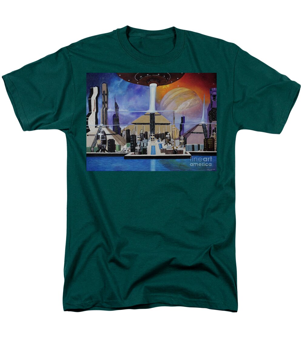 A Futuristic City - Men's T-Shirt  (Regular Fit)