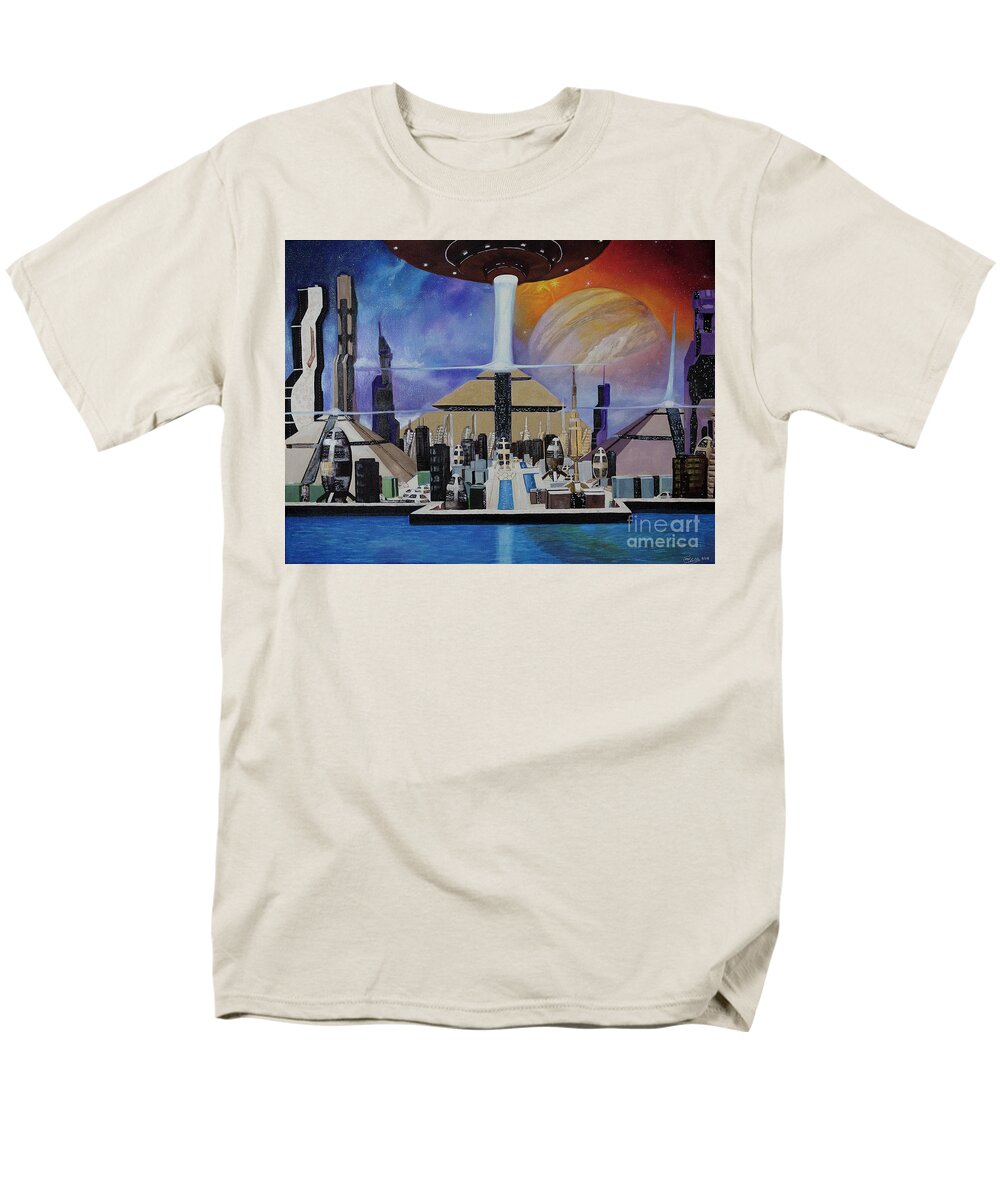 A Futuristic City - Men's T-Shirt  (Regular Fit)