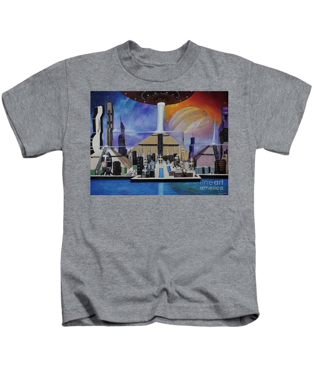 A Futuristic City - Kids T-Shirt