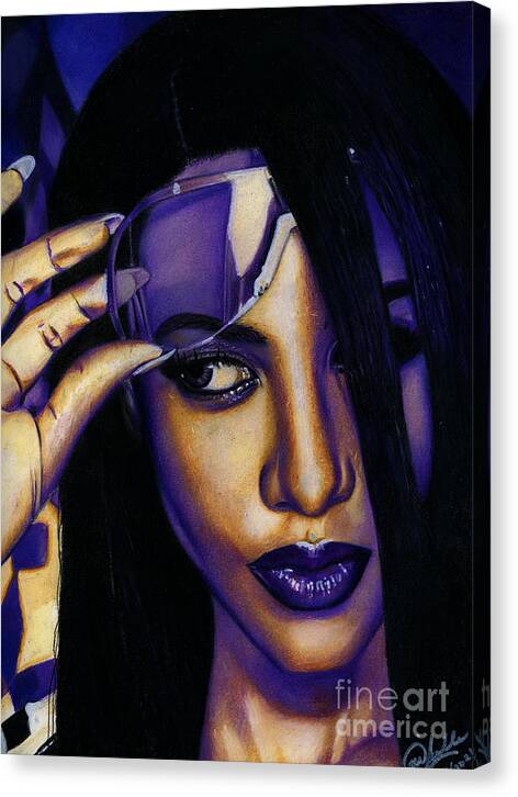 Aaliyah In Shades of Purple - Canvas Print