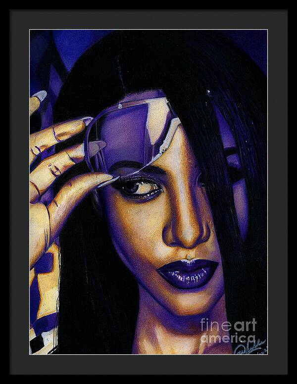 Aaliyah In Shades of Purple - Framed Print