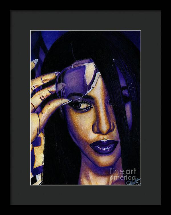 Aaliyah In Shades of Purple - Framed Print