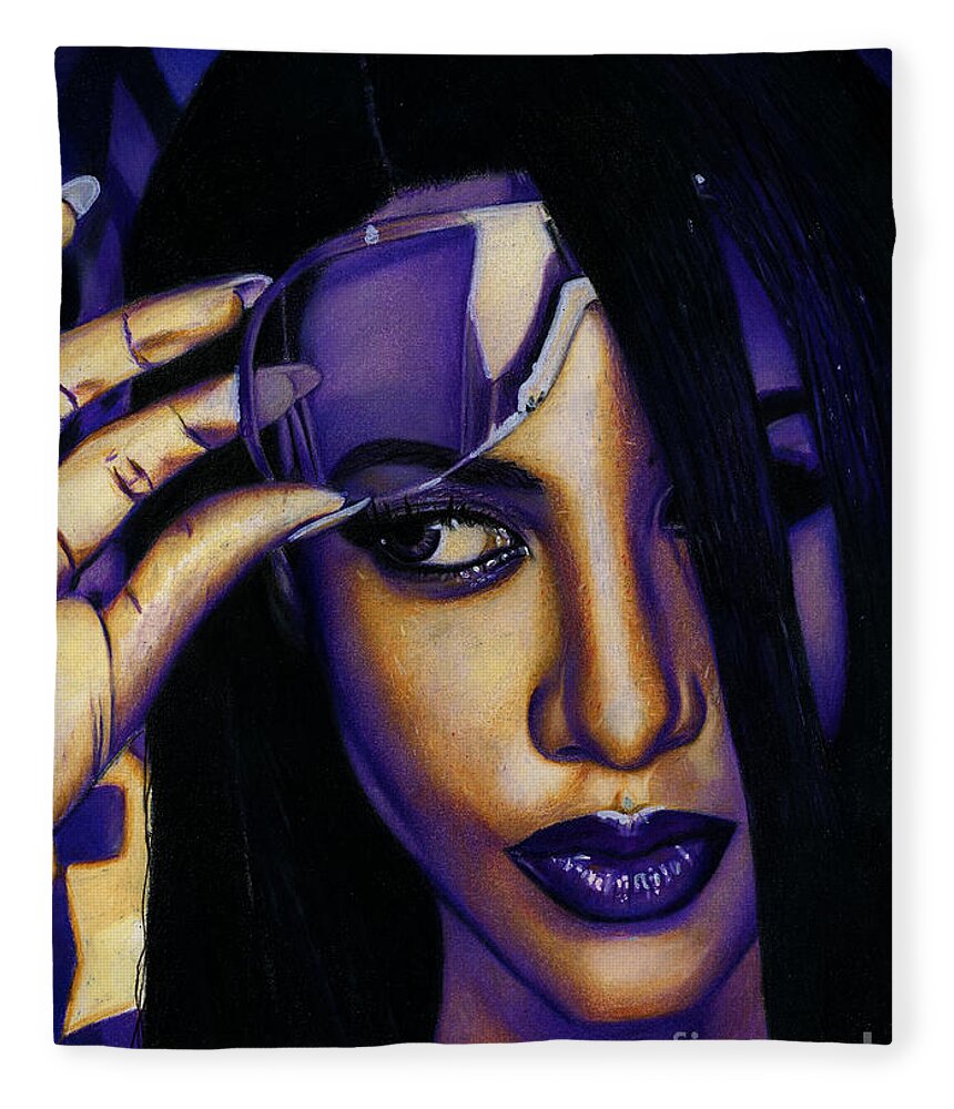 Aaliyah In Shades of Purple - Blanket