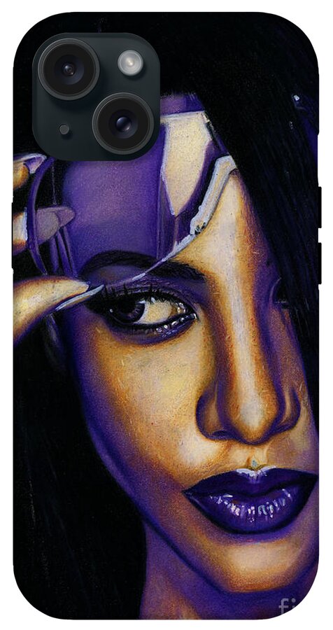 Aaliyah In Shades of Purple - Phone Case