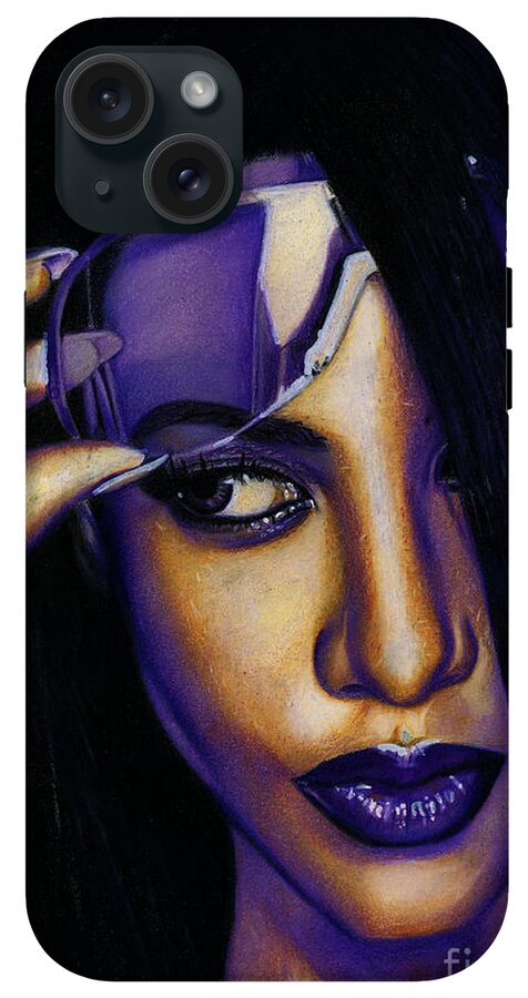 Aaliyah In Shades of Purple - Phone Case