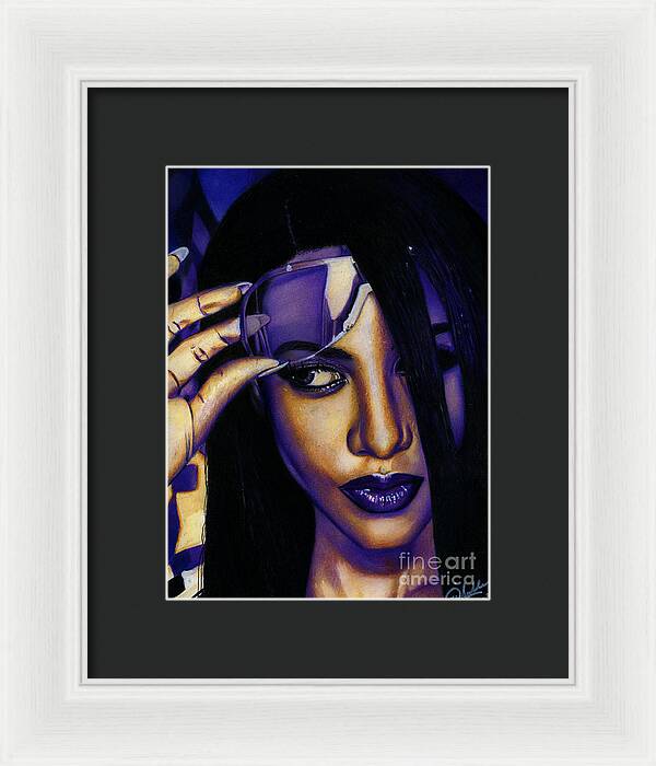 Aaliyah In Shades of Purple - Framed Print