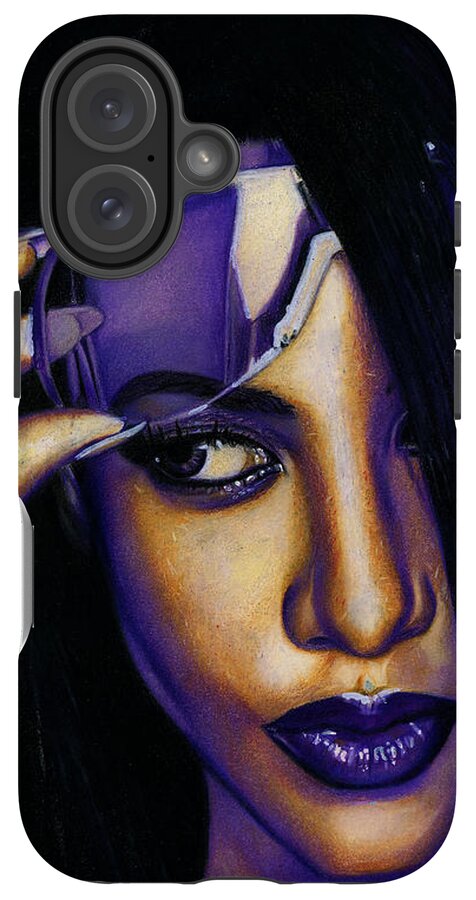 Aaliyah In Shades of Purple - Phone Case