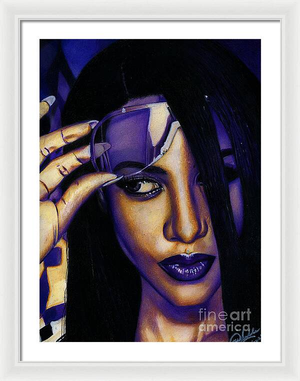 Aaliyah In Shades of Purple - Framed Print