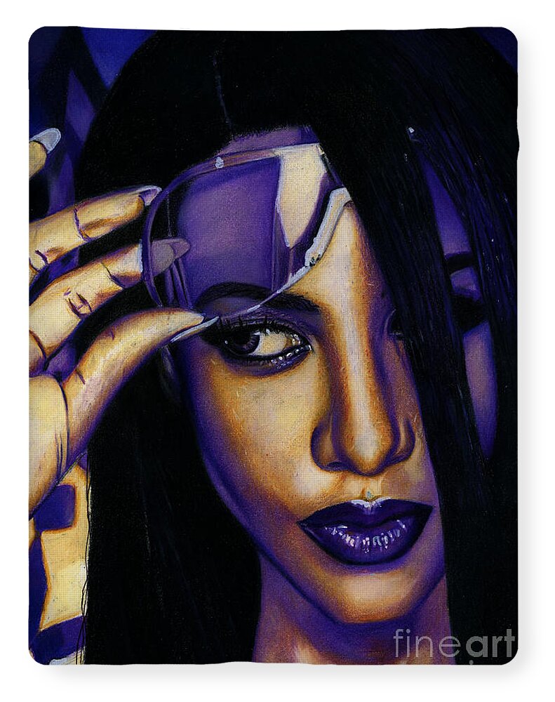 Aaliyah In Shades of Purple - Blanket