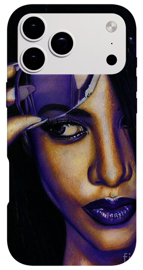 Aaliyah In Shades of Purple - Phone Case