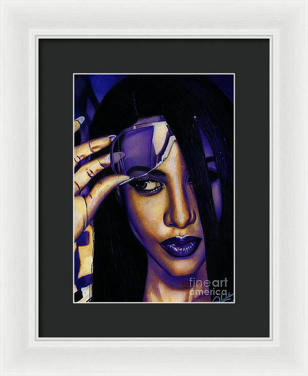 Aaliyah In Shades of Purple - Framed Print