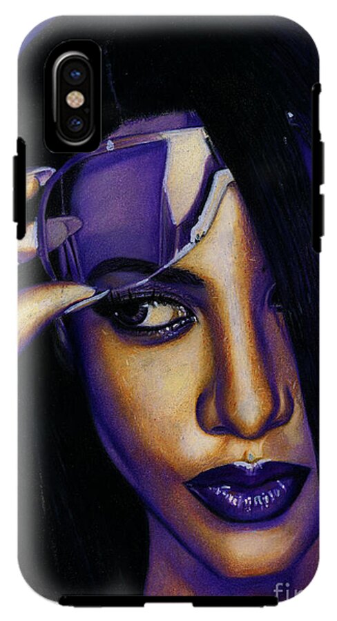 Aaliyah In Shades of Purple - Phone Case