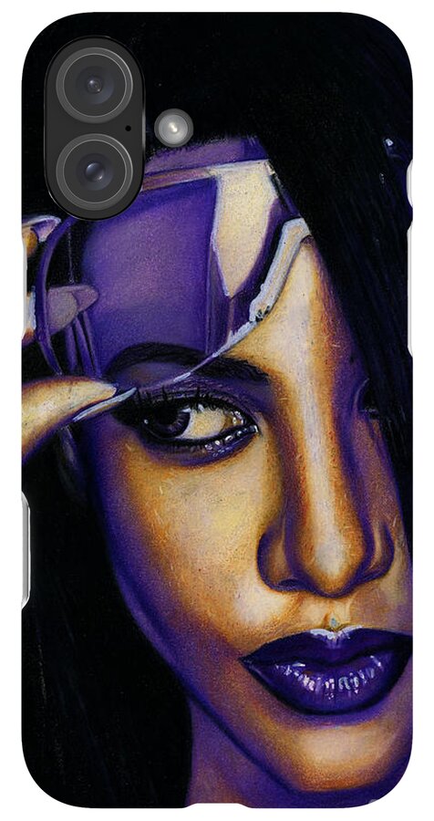 Aaliyah In Shades of Purple - Phone Case