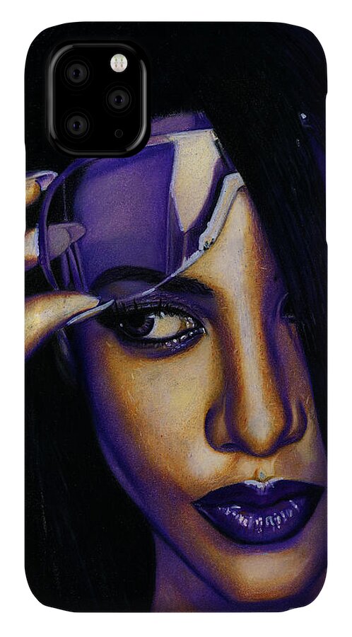 Aaliyah In Shades of Purple - Phone Case