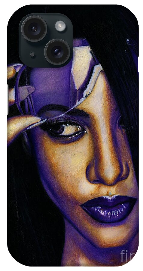 Aaliyah In Shades of Purple - Phone Case