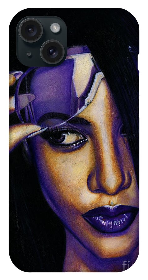 Aaliyah In Shades of Purple - Phone Case