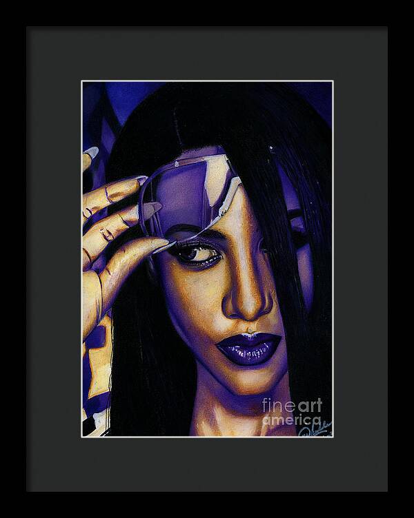 Aaliyah In Shades of Purple - Framed Print