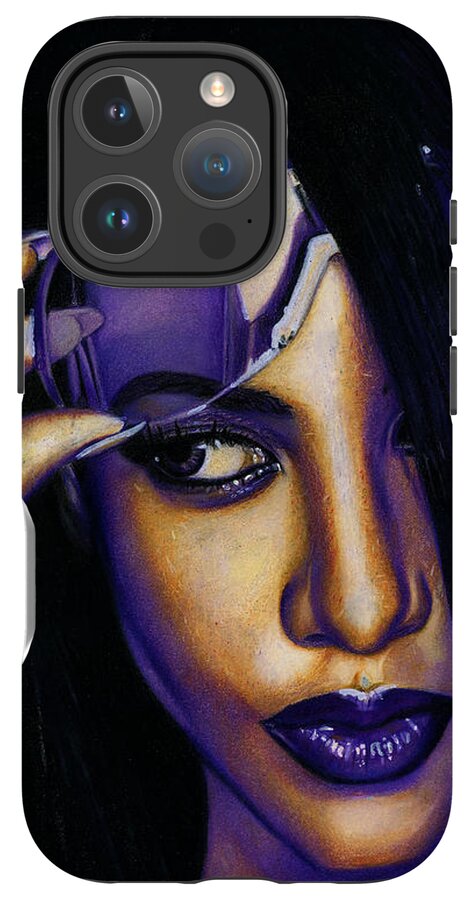 Aaliyah In Shades of Purple - Phone Case
