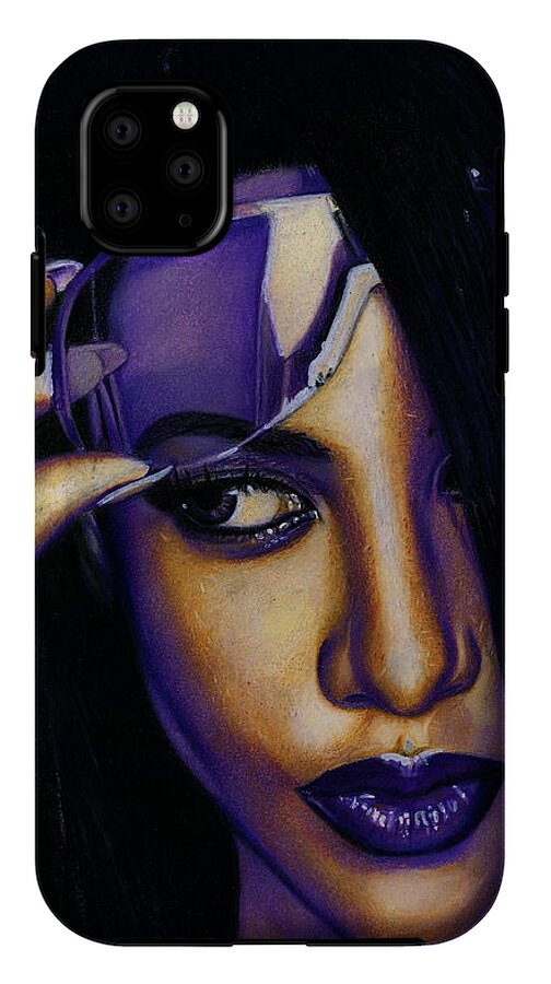 Aaliyah In Shades of Purple - Phone Case