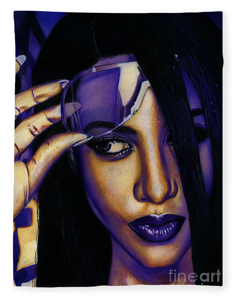 Aaliyah In Shades of Purple - Blanket
