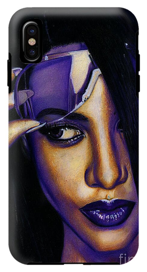 Aaliyah In Shades of Purple - Phone Case