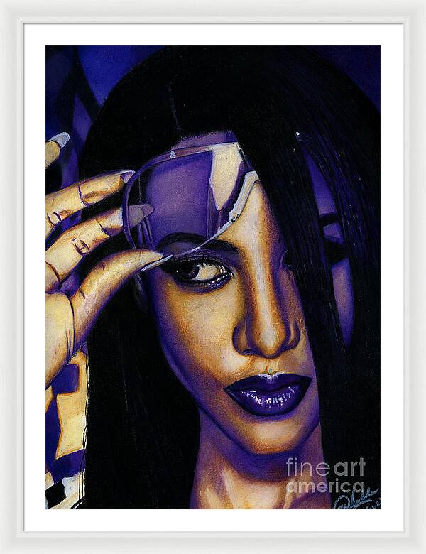 Aaliyah In Shades of Purple - Framed Print