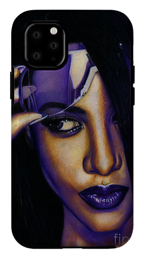 Aaliyah In Shades of Purple - Phone Case